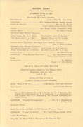 Baptist Night Program - Tuesday & Church Fellowship Dinner Wednesday June, 15